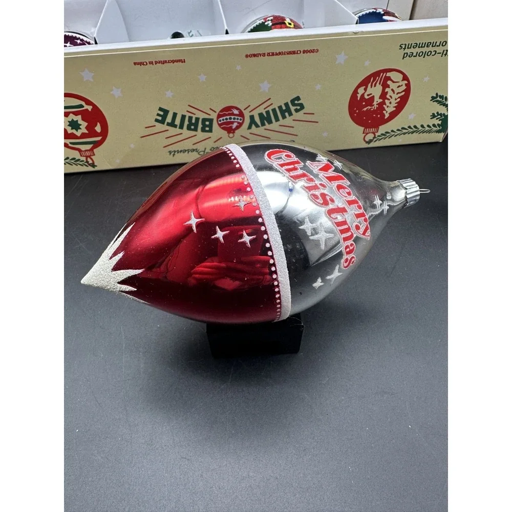 CHRISTOPER RADKO SHINY BRITE SPACE‎ SANTA DROPS 5.5